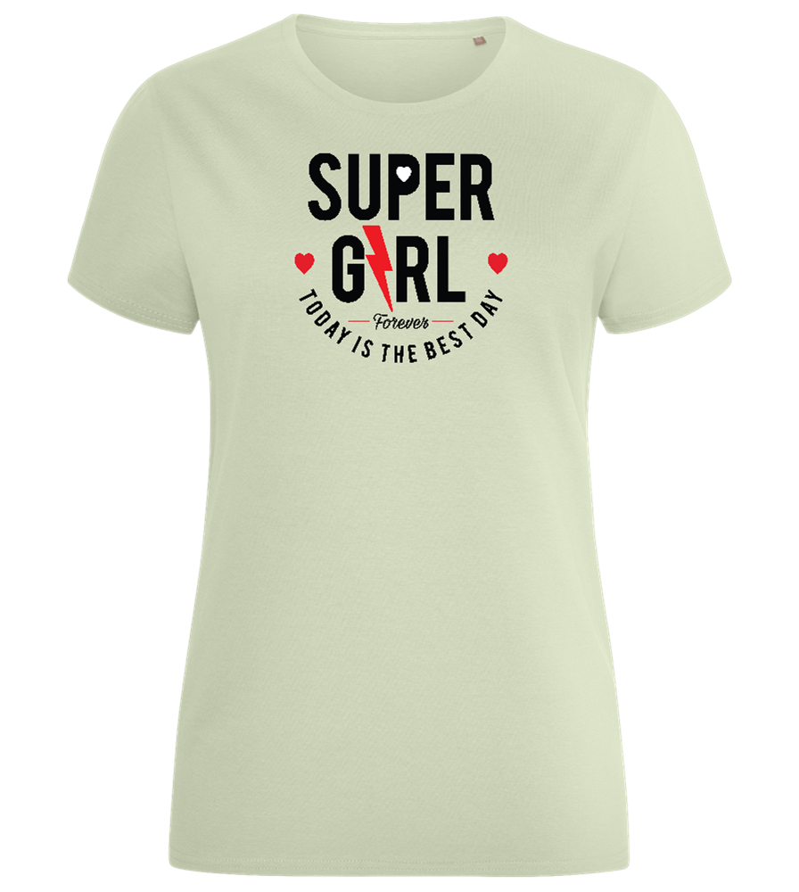 Supergirl Design - Comfort women's fitted t-shirt_SILESTONE_front