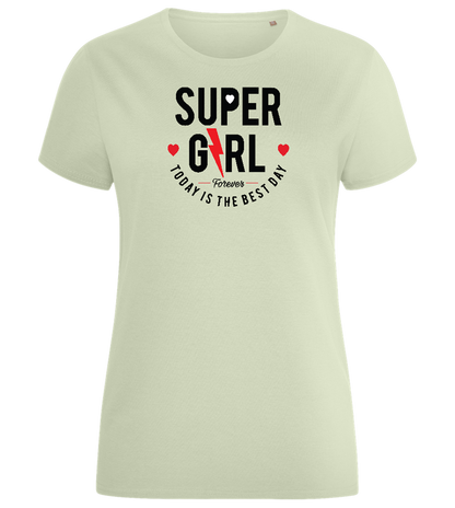 Supergirl Design - Comfort women's fitted t-shirt_SILESTONE_front