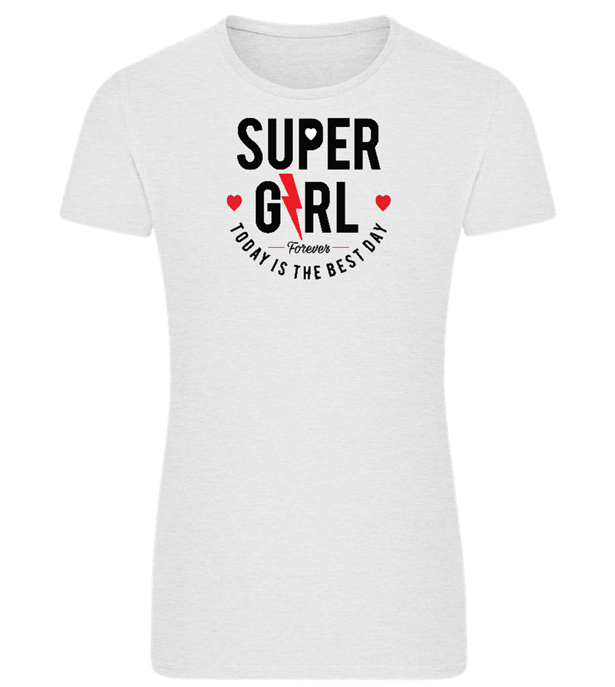 Supergirl Design - Comfort women's fitted t-shirt_VIBRANT WHITE_front