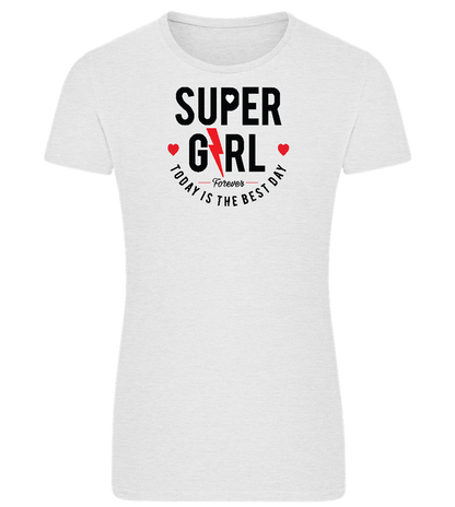 Supergirl Design - Comfort women's fitted t-shirt_VIBRANT WHITE_front