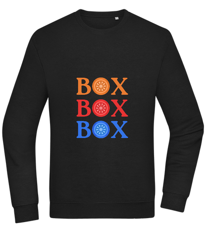 Box Box Box Design - Comfort Essential Unisex Sweater_BLACK_front