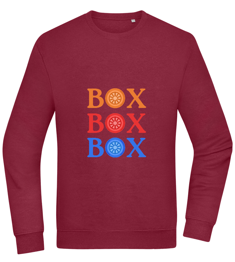 Box Box Box Design - Comfort Essential Unisex Sweater_BORDEAUX_front