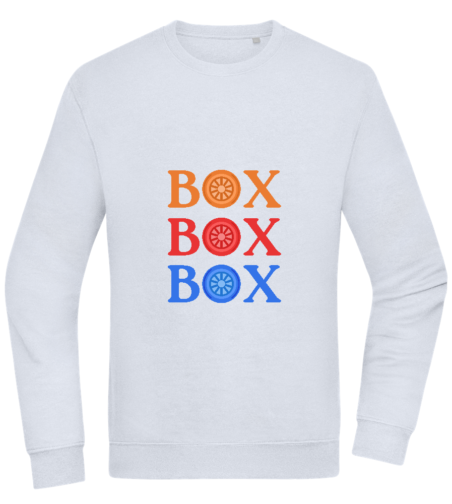 Box Box Box Design - Comfort Essential Unisex Sweater_CREAMY BLUE_front