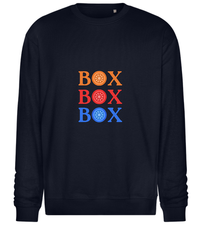 Box Box Box Design - Comfort Essential Unisex Sweater_FRENCH NAVY_front