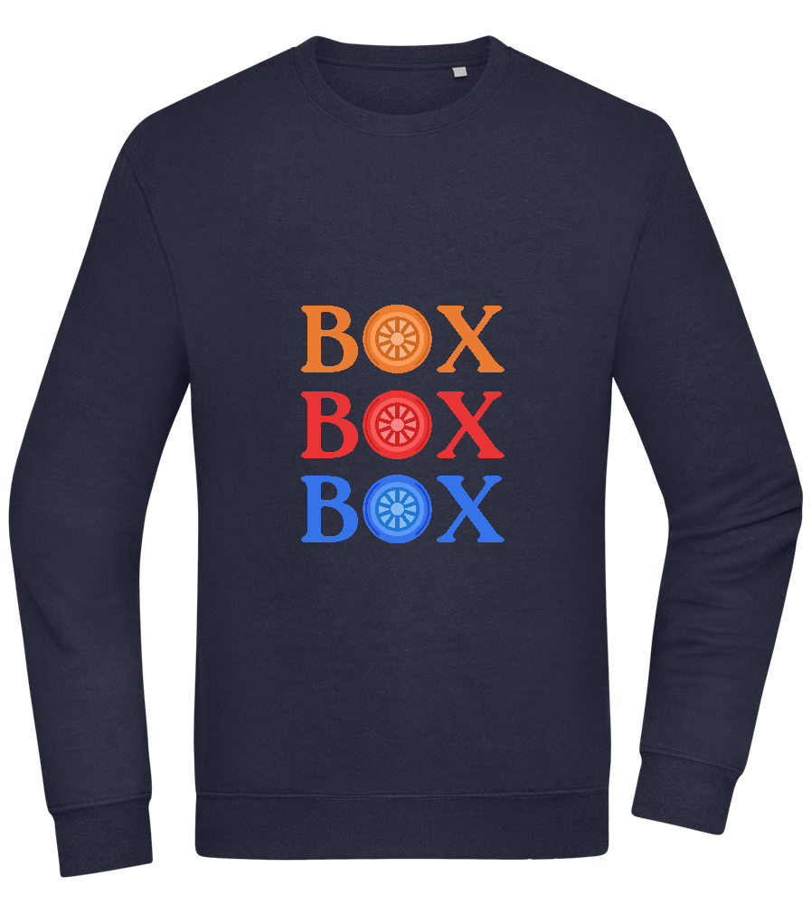 Box Box Box Design - Comfort Essential Unisex Sweater_FRENCH NAVY_front