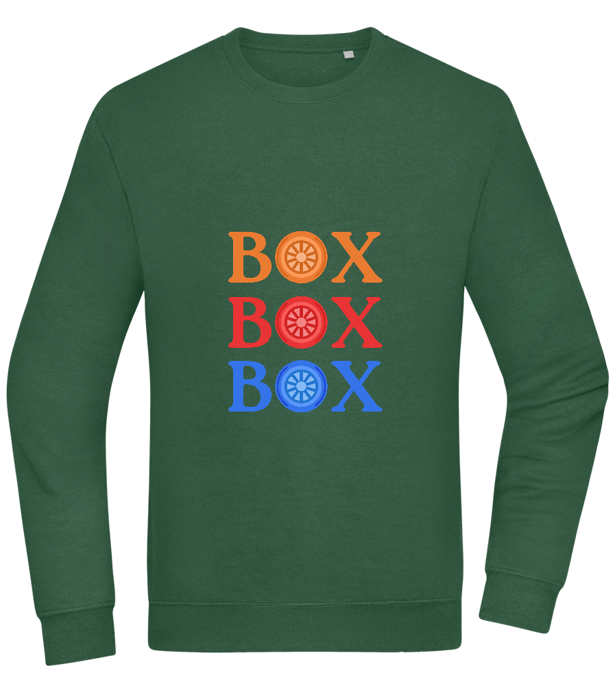 Box Box Box Design - Comfort Essential Unisex Sweater_GREEN BOTTLE_front