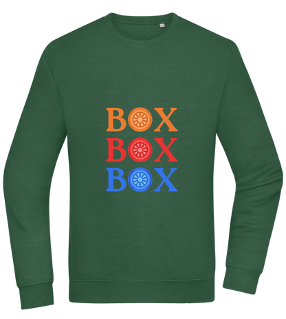 Box Box Box Design - Comfort Essential Unisex Sweater_GREEN BOTTLE_front