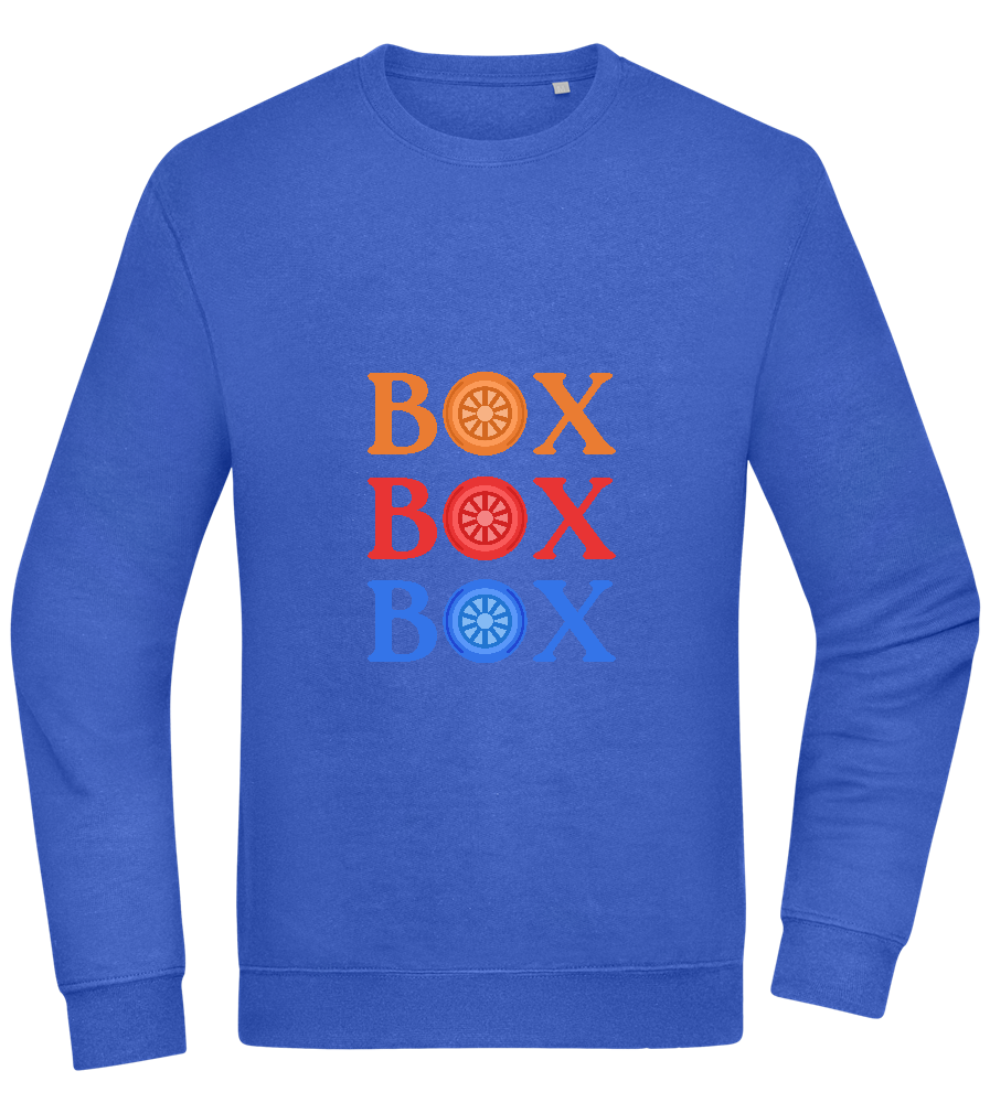 Box Box Box Design - Comfort Essential Unisex Sweater_ROYAL_front