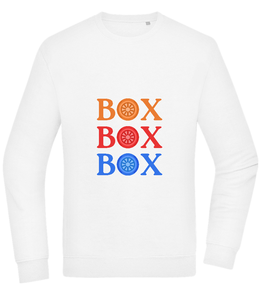 Box Box Box Design - Comfort Essential Unisex Sweater_WHITE_front