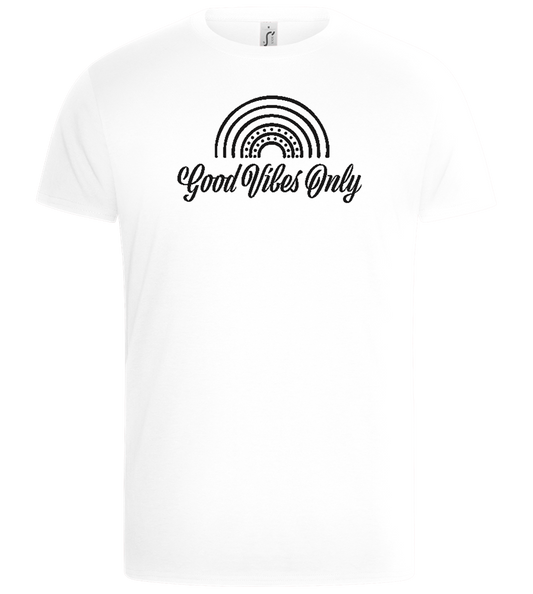 Good Vibes Only Design - Basic Unisex T-Shirt_WHITE_front