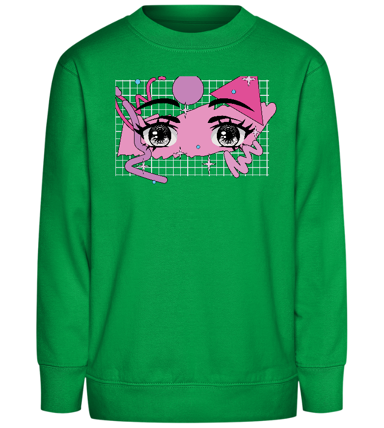 Fancy Eyes Design - Comfort Kids Sweater_MEADOW GREEN_front