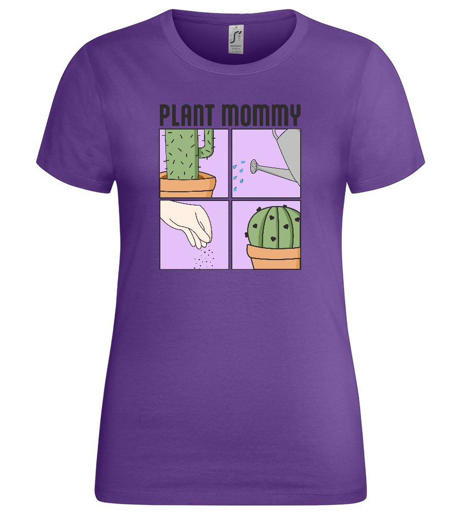 Proud Plant Mommy Design - Premium women's t-shirt_DARK PURPLE_front