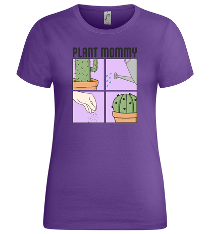 Proud Plant Mommy Design - Premium women's t-shirt_DARK PURPLE_front