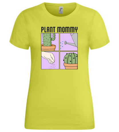 Proud Plant Mommy Design - Premium women's t-shirt_GREEN APPLE_front