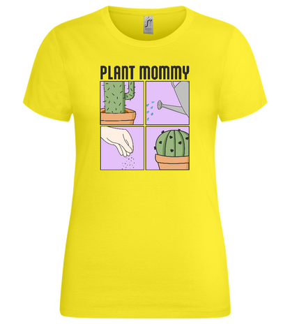 Proud Plant Mommy Design - Premium women's t-shirt_LEMON_front