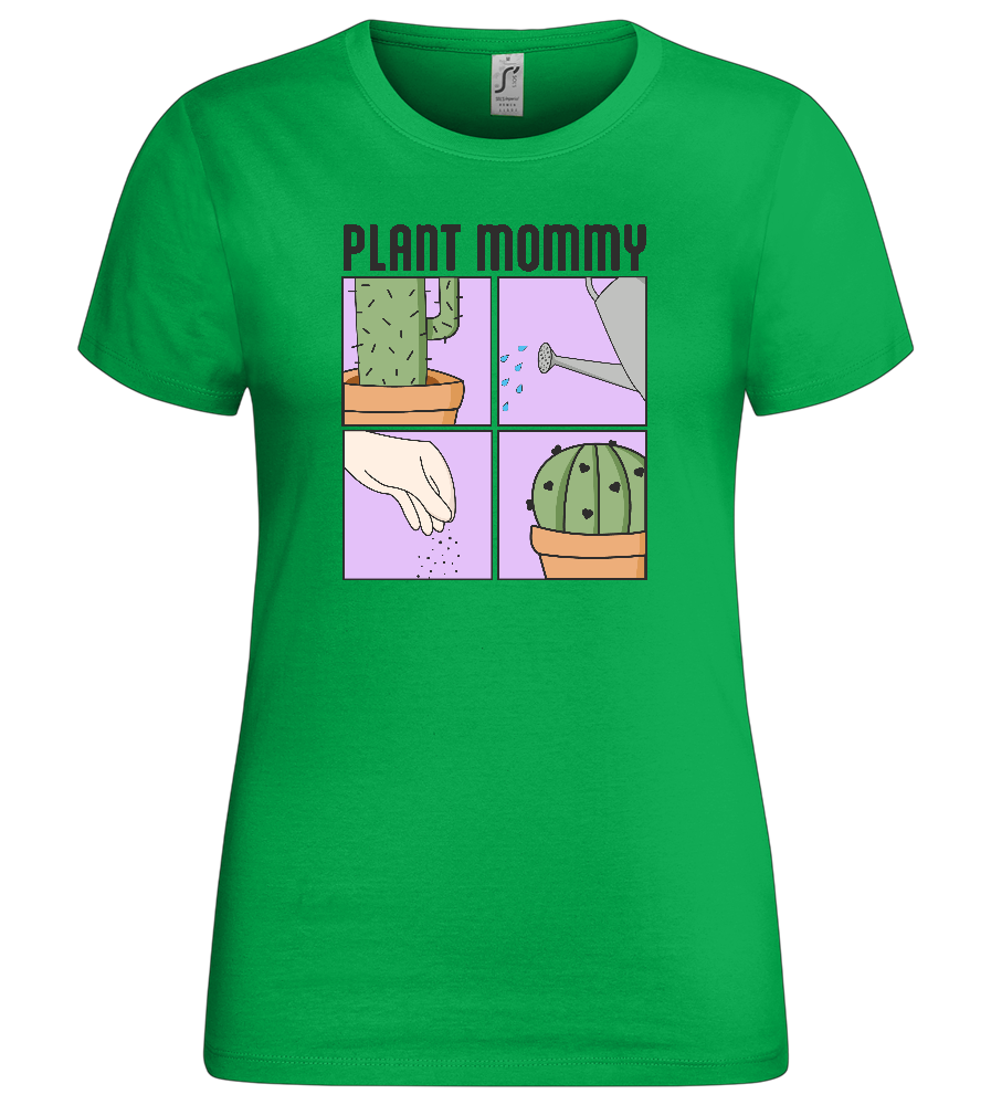 Proud Plant Mommy Design - Premium women's t-shirt_MEADOW GREEN_front