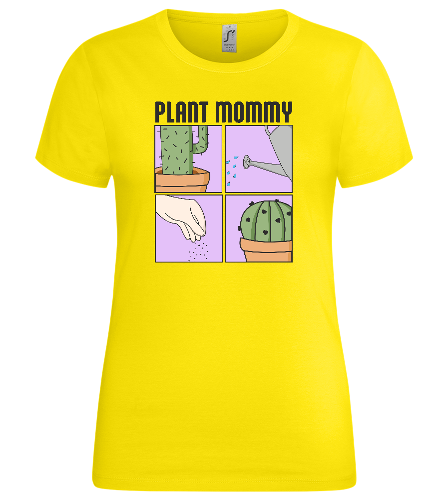 Proud Plant Mommy Design - Premium women's t-shirt_YELLOW_front