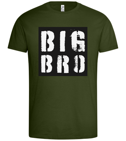 Big Bro Grungy Design - Premium men's t-shirt_ARMY_front