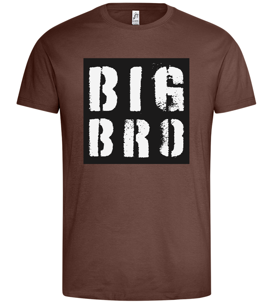 Big Bro Grungy Design - Premium men's t-shirt_CHOCOLATE_front