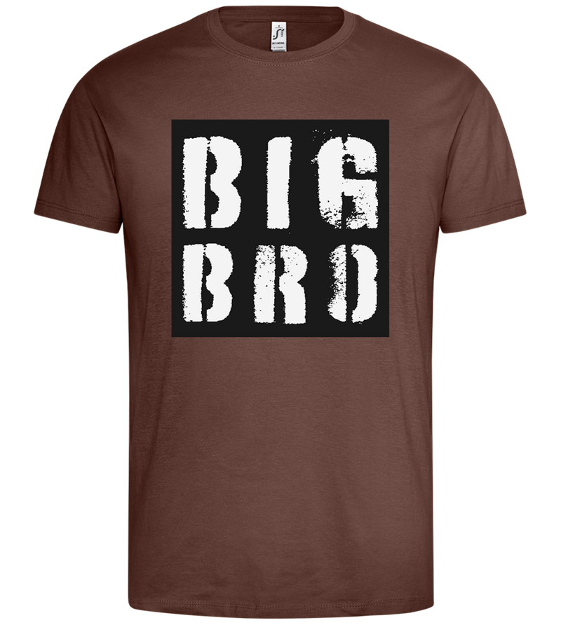 Big Bro Grungy Design - Premium men's t-shirt_CHOCOLATE_front