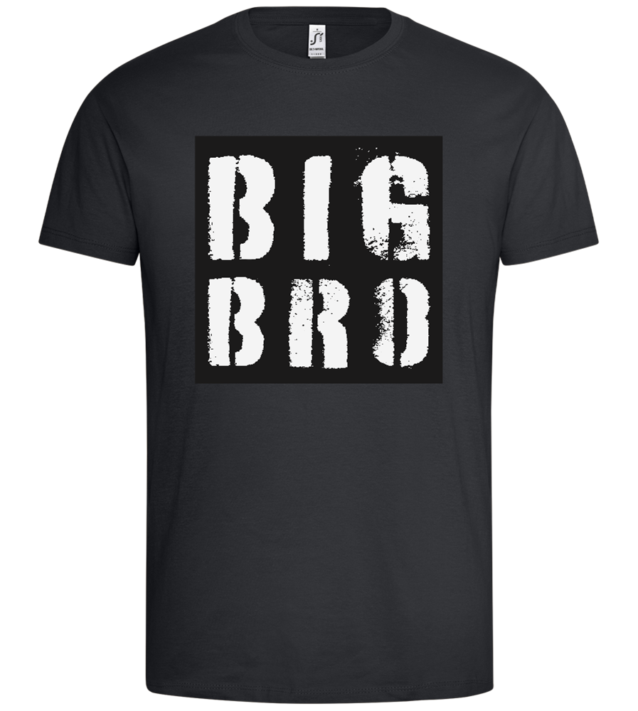 Big Bro Grungy Design - Premium men's t-shirt_DARK GRAY_front