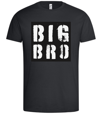 Big Bro Grungy Design - Premium men's t-shirt_DARK GRAY_front