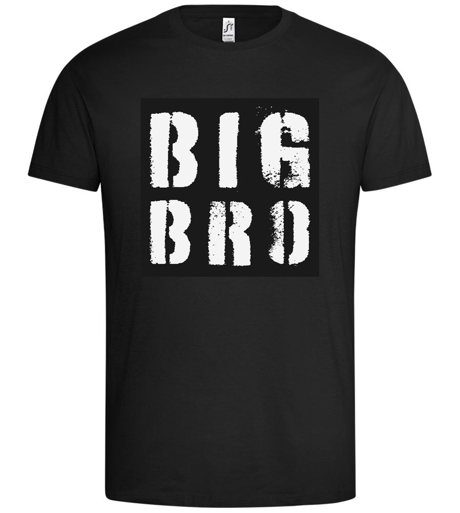 Big Bro Grungy Design - Premium men's t-shirt_DEEP BLACK_front