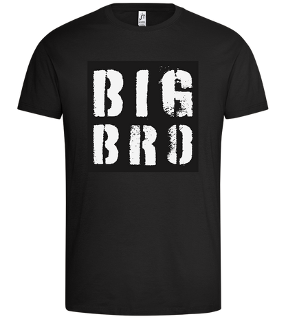 Big Bro Grungy Design - Premium men's t-shirt_DEEP BLACK_front