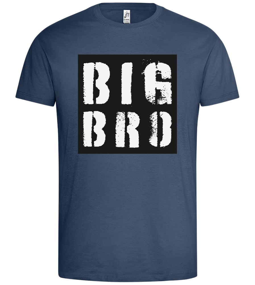 Big Bro Grungy Design - Premium men's t-shirt_DENIM_front