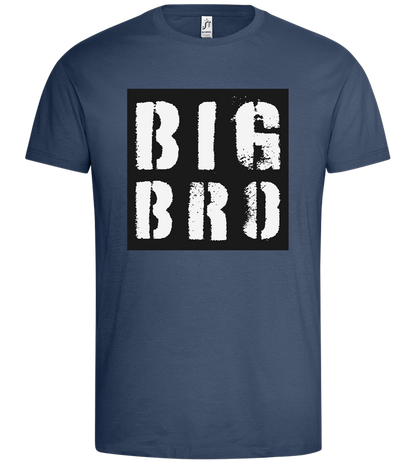 Big Bro Grungy Design - Premium men's t-shirt_DENIM_front