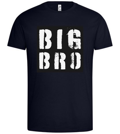 Big Bro Grungy Design - Premium men's t-shirt_FRENCH NAVY_front