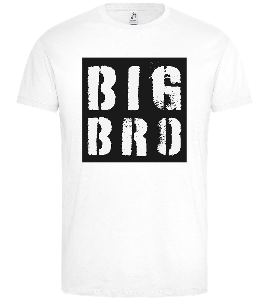 Big Bro Grungy Design - Premium men's t-shirt_WHITE_front