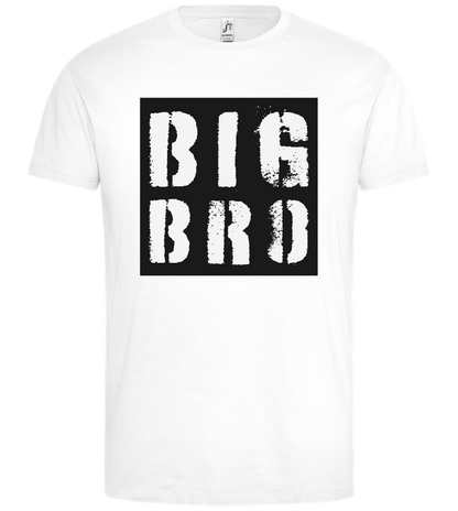 Big Bro Grungy Design - Premium men's t-shirt_WHITE_front