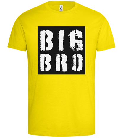 Big Bro Grungy Design - Premium men's t-shirt_YELLOW_front