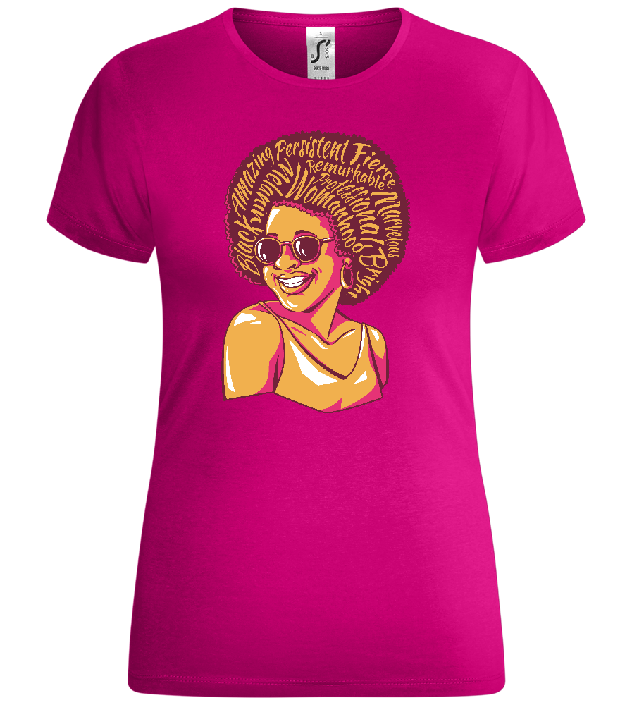 Feminine Power Design - Comfort women's t-shirt_FUCHSIA_front