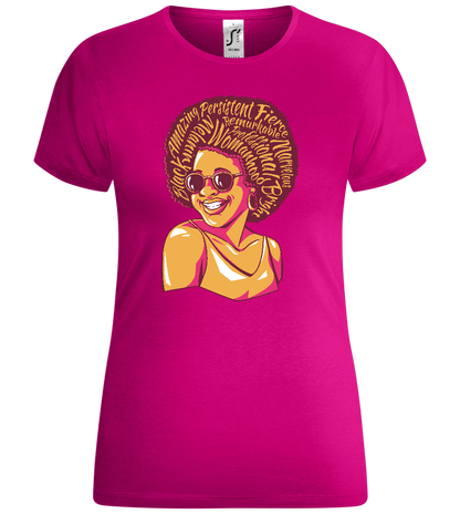 Feminine Power Design - Comfort women's t-shirt_FUCHSIA_front