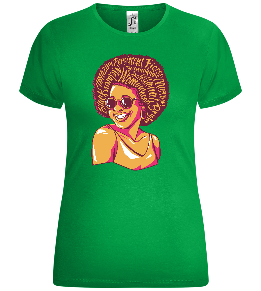 Feminine Power Design - Comfort women's t-shirt_MEADOW GREEN_front