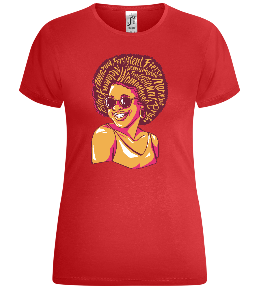 Feminine Power Design - Comfort women's t-shirt_RED_front