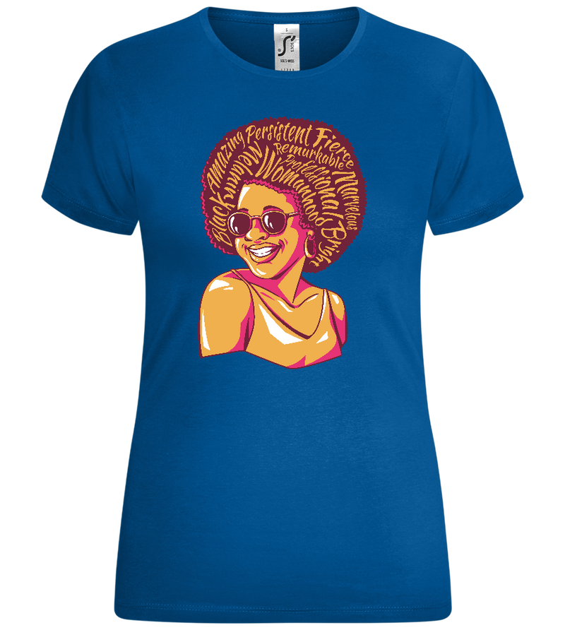 Feminine Power Design - Comfort women's t-shirt_ROYAL_front