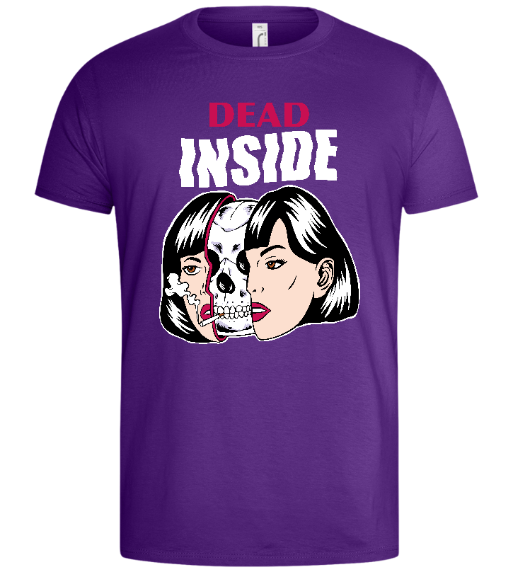 Dead Inside Design - Basic men's t-shirt_DARK PURPLE_front