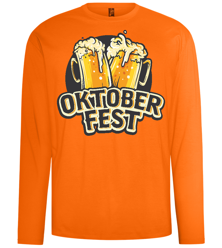 Oktoberfest Beers Design - Comfort men's long sleeve t-shirt_ORANGE_front