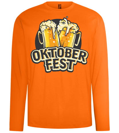 Oktoberfest Beers Design - Comfort men's long sleeve t-shirt_ORANGE_front