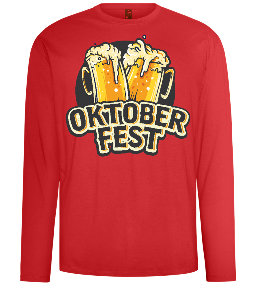 Oktoberfest Beers Design - Comfort men's long sleeve t-shirt_RED_front