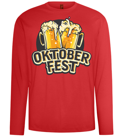 Oktoberfest Beers Design - Comfort men's long sleeve t-shirt_RED_front