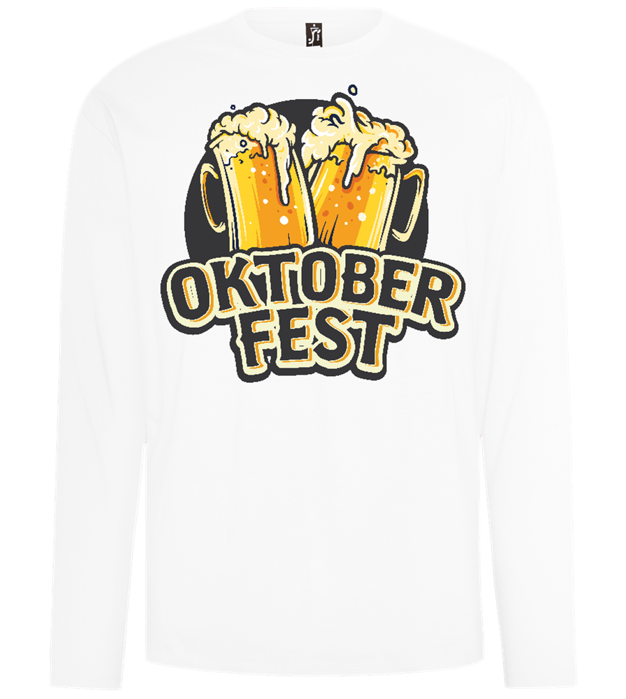 Oktoberfest Beers Design - Comfort men's long sleeve t-shirt_WHITE_front