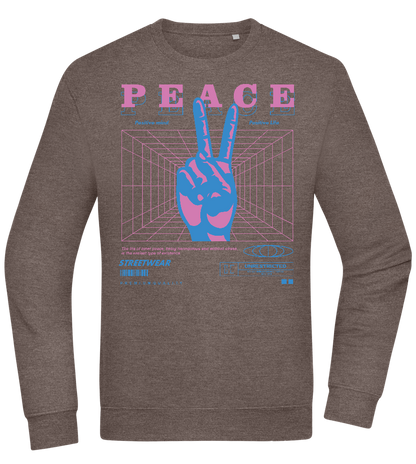 Peace Positive Mind Positive Life Design - Comfort Essential Unisex Sweater_CHARCOAL CHIN_front