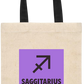 Zodiac Saggitarius Design - Essential small colored handle gift bag_BLACK_front