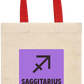 Zodiac Saggitarius Design - Essential small colored handle gift bag_RED_front