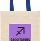 Zodiac Saggitarius Design - Essential small colored handle gift bag_ROYAL BLUE_front