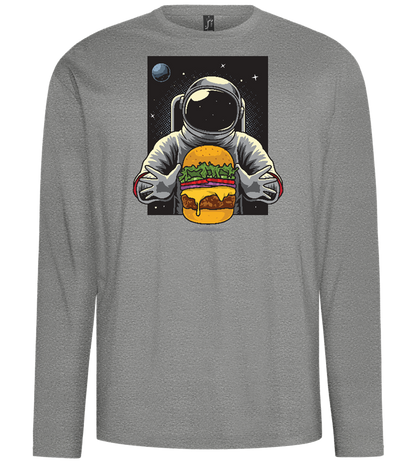 Spaceman Burger Design - Comfort men's long sleeve t-shirt_ORION GREY_front